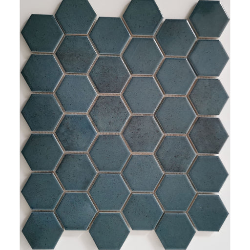 Keramisches Mosaik Castello Hexagon Dunkelblau 32x28_4330542115730