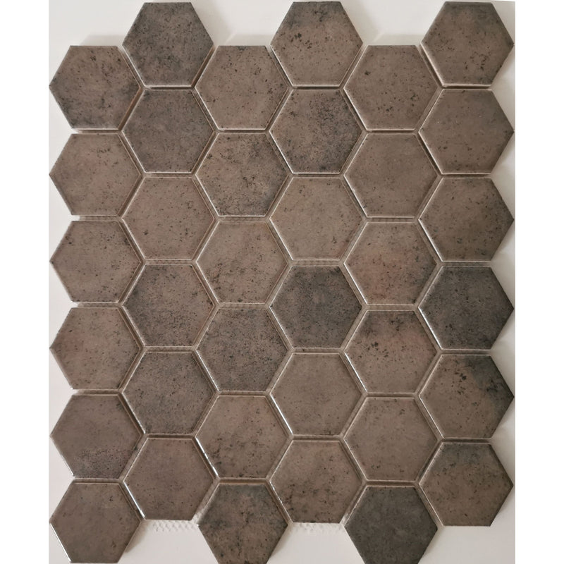 Keramisches Mosaik Castello Hexagon Grau 32x28_4330542115747