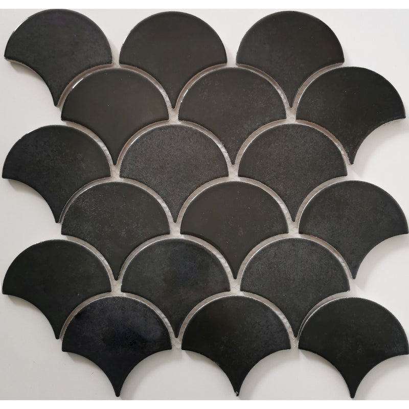 Keramisches Mosaik Castello Fächer Schwarz 29,2x30,3_4330542115761