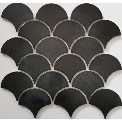 Keramisches Mosaik Castello Fächer Schwarz 29,2x30,3_4330542115761
