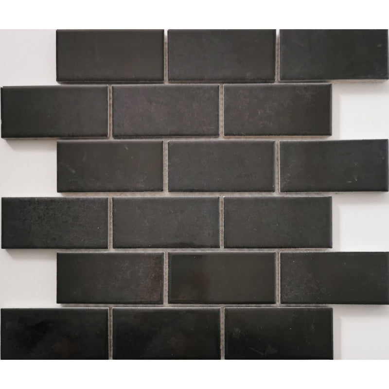 Keramisches Mosaik Castello Brick Schwarz 30,3x30,6_4330542115815