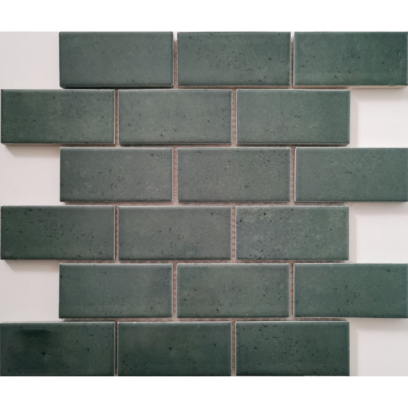 Keramisches Mosaik Castello Brick Dunkelgrün 30,3x30,6_4330542115822