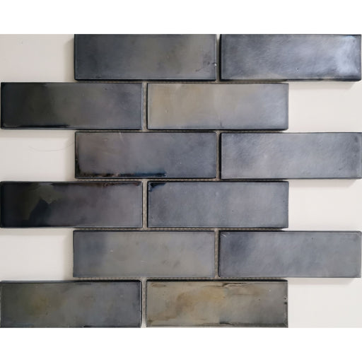 Glasmosaik Cadiz Brick Schwarz 30x30_4330542115945