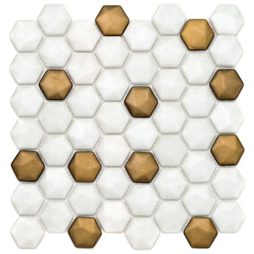 Recyceltes Glasmosaik Ebru Hex WhGold 29x29_4330542116058