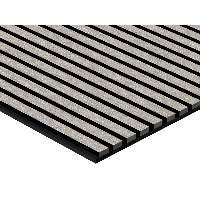 Akustikpaneel Eiche Grau Matt - Schwarzer Filz - 60x240cm-4330542119691