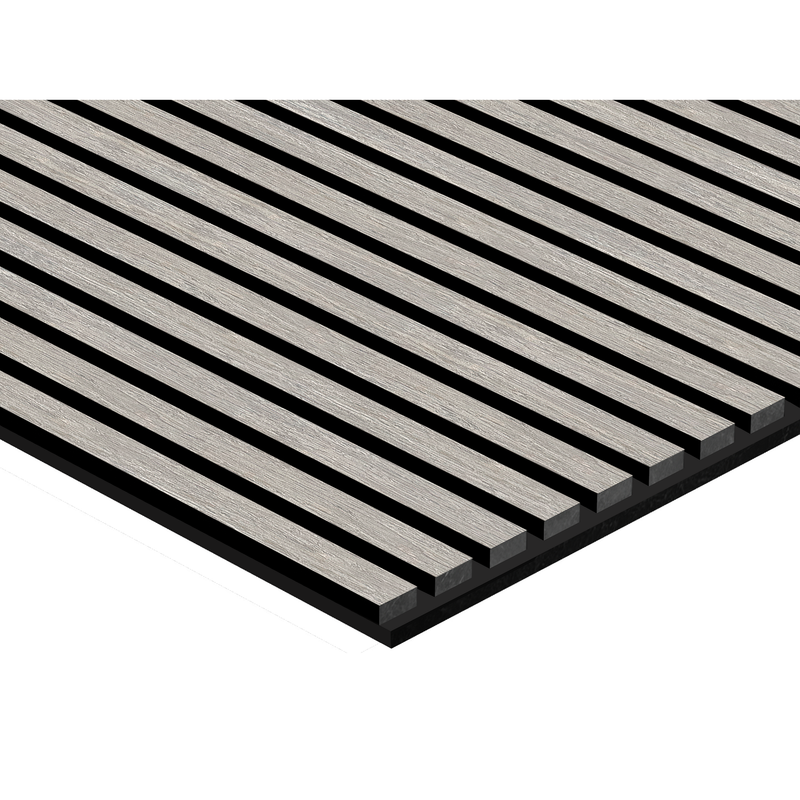 Akustikpaneel Eiche Grau Matt - Schwarzer Filz - 60x60cm-4330542119752