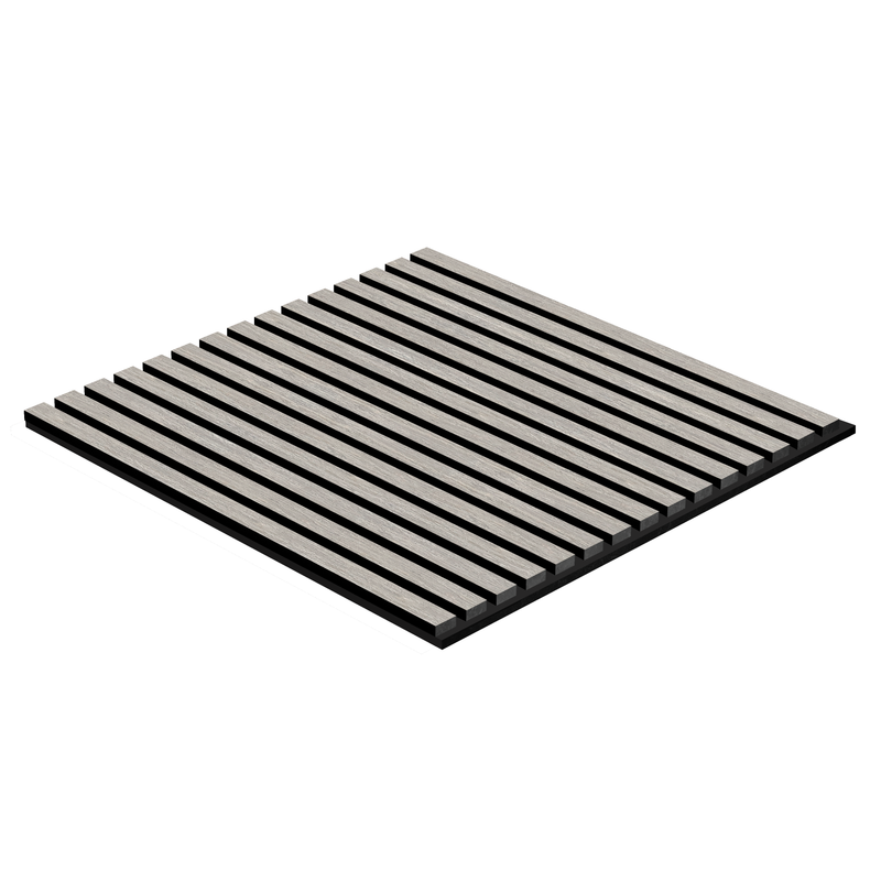Akustikpaneel Eiche Grau Matt - Schwarzer Filz - 60x60cm-4330542119752