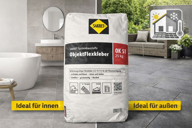Fliesenkleber Sakret - Objektkleber C2 TE S1