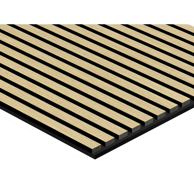 Akustikpaneel Eiche Hellbraun Matt - Schwarzer Filz - 60x60cm-4330542119769
