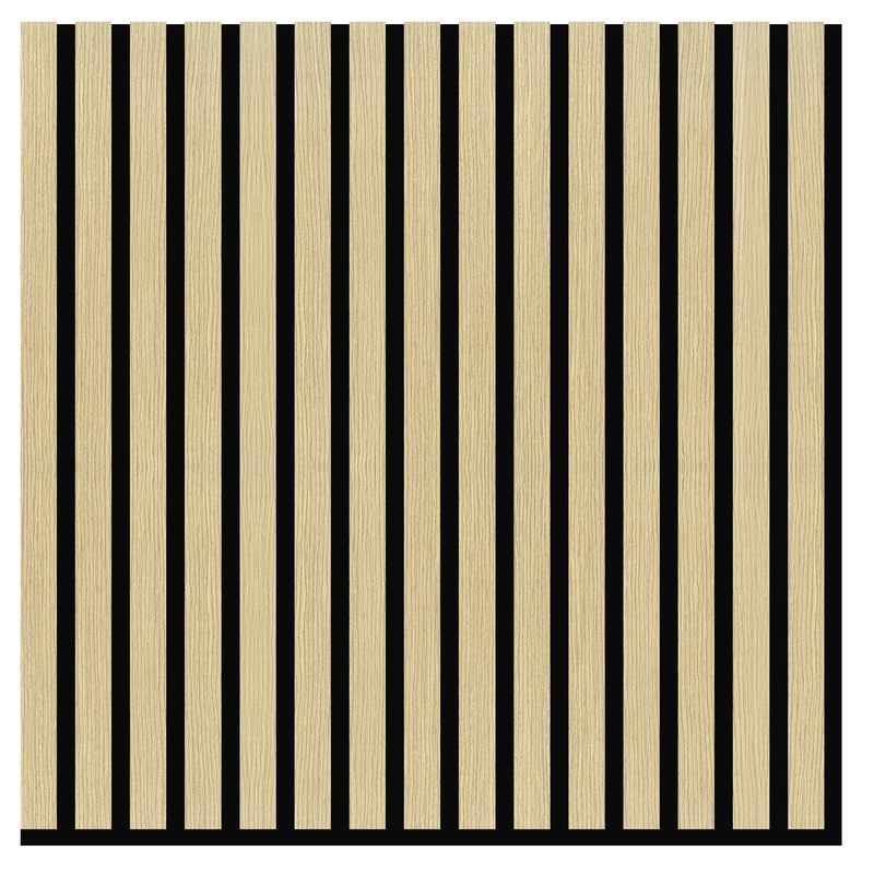 Akustikpaneel Eiche Hellbraun Matt - Schwarzer Filz - 60x60cm-4330542119769