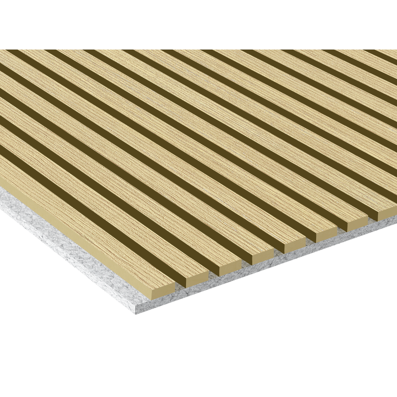 Akustikpaneel Eiche Hellbraun Matt - Grauer Filz - 60x240cm-4330542119783