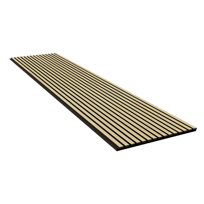 Akustikpaneel Eiche Hellbraun Matt - Schwarzer Filz - 60x240cm-4330542119707