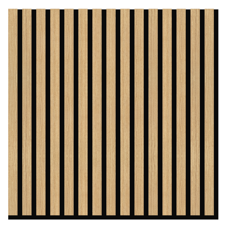 Akustikpaneel Eiche Brau Geölt Matt - Schwarzer Filz - 60x240cm-4330542119776