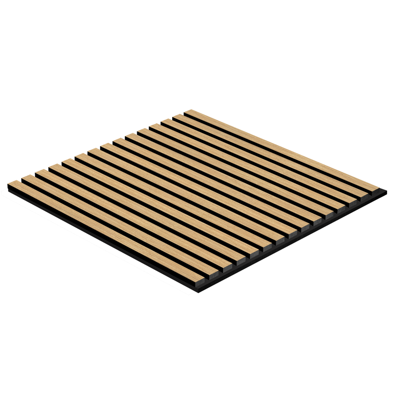 Akustikpaneel Eiche Brau Geölt Matt - Schwarzer Filz - 60x240cm-4330542119776