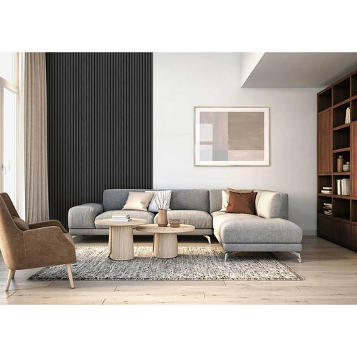 Akustikpaneel Eiche Brau Geölt Matt - Schwarzer Filz - 60x240cm-4330542119721