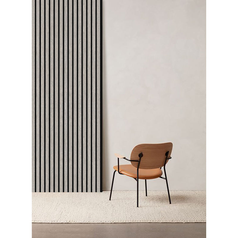 Akustikpaneel Eiche Grau Matt - Schwarzer Filz - 60x240cm-4330542119691