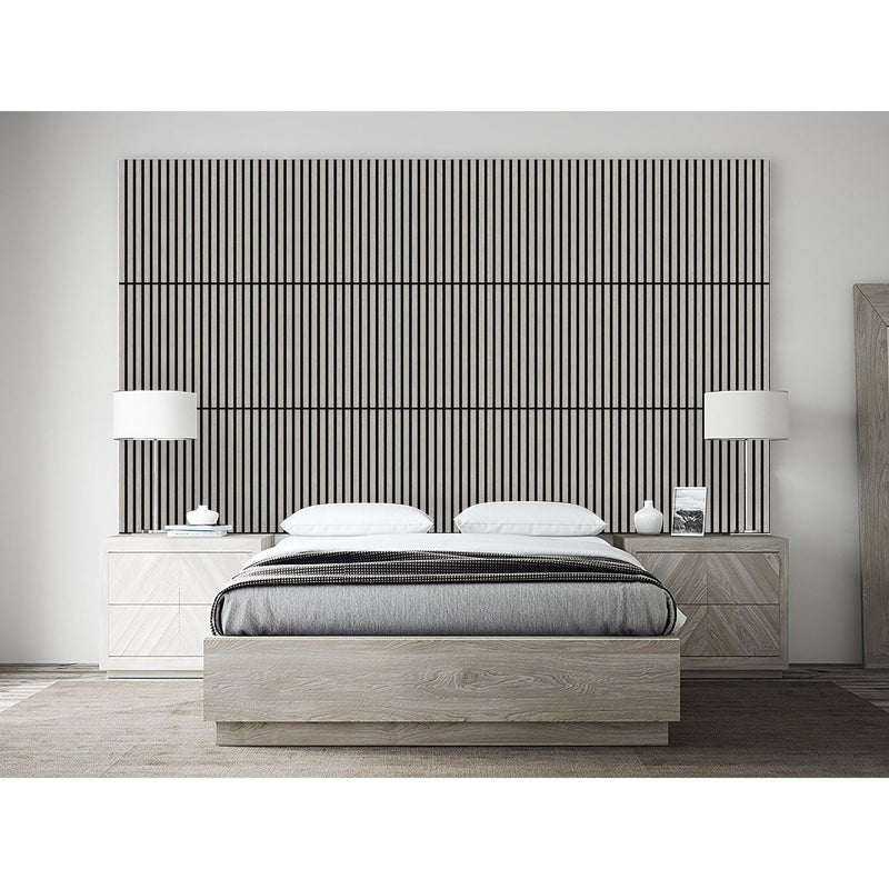 Akustikpaneel Eiche Grau Matt - Schwarzer Filz - 60x60cm-4330542119752