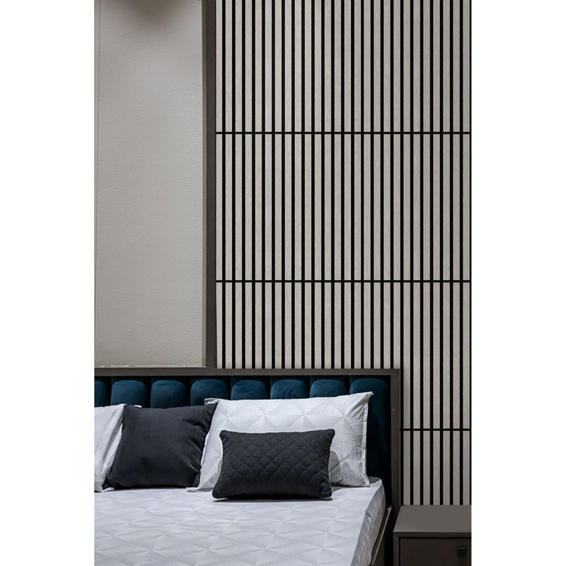 Akustikpaneel Eiche Grau Matt - Schwarzer Filz - 60x60cm-4330542119752