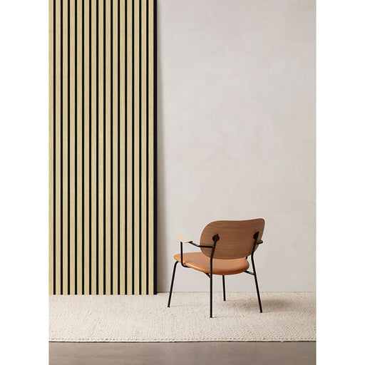 Akustikpaneel Eiche Hellbraun Matt - Schwarzer Filz - 60x240cm-4330542119707