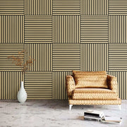 Akustikpaneel Eiche Hellbraun Matt - Schwarzer Filz - 60x60cm-4330542119769