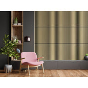 Akustikpaneel Eiche Hellbraun Matt - Schwarzer Filz - 60x60cm-4330542119769