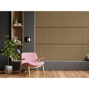 Akustikpaneel Eiche Brau Geölt Matt - Schwarzer Filz - 60x240cm-4330542119776