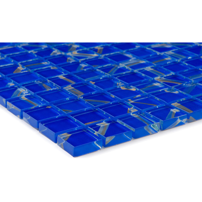 Glasmosaik Art Deko Blue Silver Wave - FliesenDeal24 - Fliesen günstig kaufen