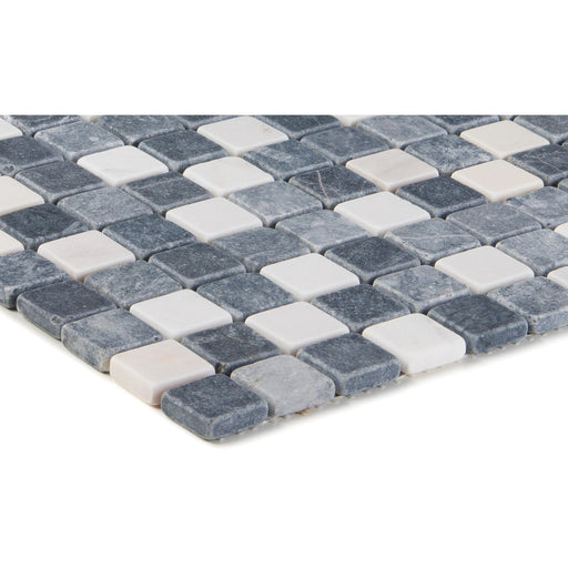 Marmormix Grau Weiß getrommelt