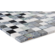 Marmor Schwarz Grau Weiß Glas Relief_433054205262