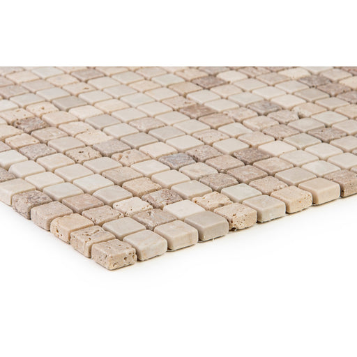 Travertino Beige Mix getrommelt