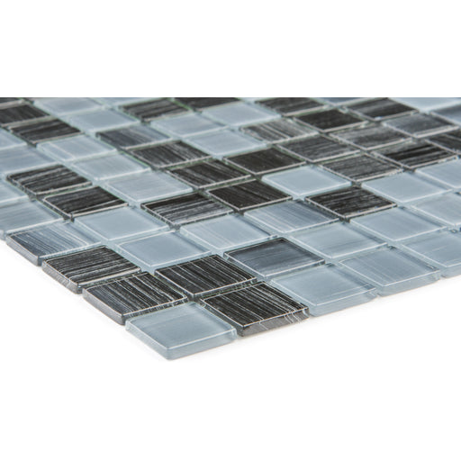 Schwarz Grau Gestreift