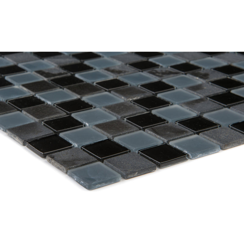 Marmor Schwarz Glasmix Grau Schwarz_4330542054329