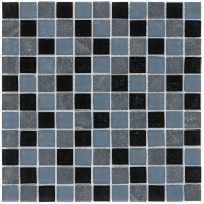 Marmor Schwarz Glasmix Grau Schwarz_4330542054329