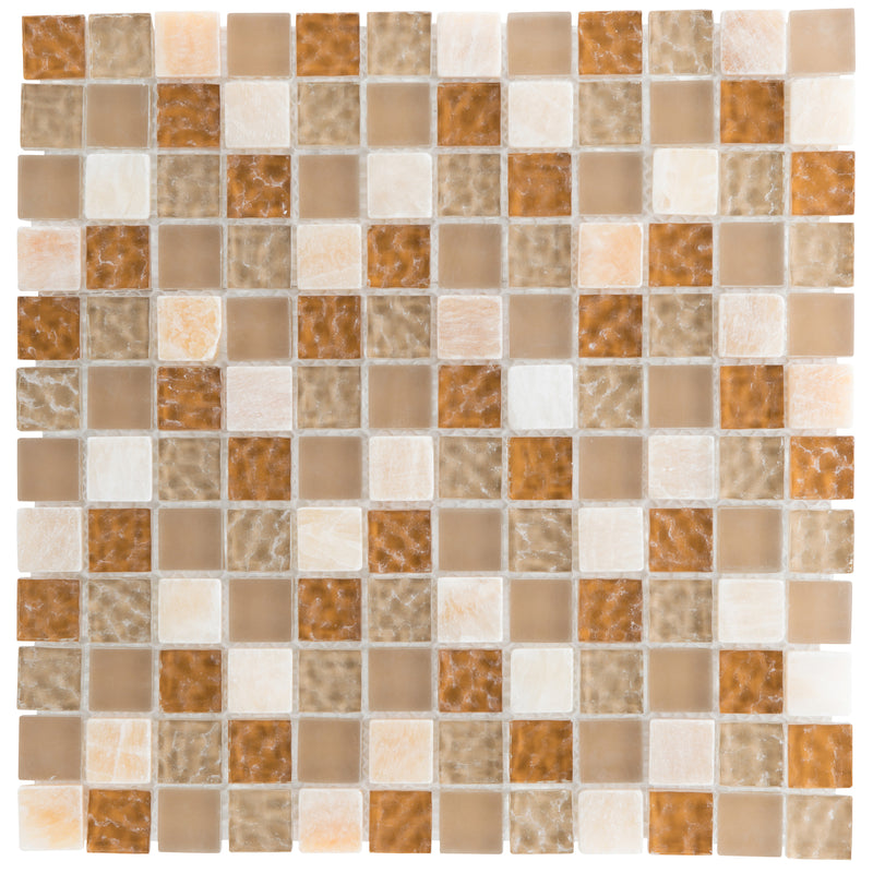 Glas & Naturstein Mosaik Lanzarote Marmor Beige Glasmix Perlmutt - FliesenExpress - Fliesen günstig kaufen_4330542057191
