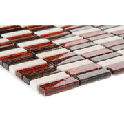 Glas & Marmor Mosaik Metalica Crema Glasmix Rot Braun Parallel - FliesenExpress - Fliesen günstig kaufen_4330542057283