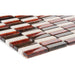 Glas & Marmor Mosaik Metalica Crema Glasmix Rot Braun Parallel - FliesenDeal24 - Fliesen günstig kaufen