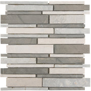 Marmormix Black Grey Creme gesägt 3- Bahn
