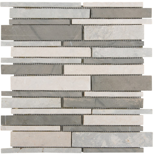 Marmormix Black Grey Creme gesägt 3- Bahn