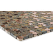 Glas & Naturstein Mosaik Perlmutt Schiefer Multicolor Kupfer - FliesenExpress - Fliesen günstig kaufen_4330542066285