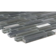 Glas Schwarz Schiefer Graphit Edelstahl Brick - FliesenExpress - Fliesen günstig kaufen_4330542066407