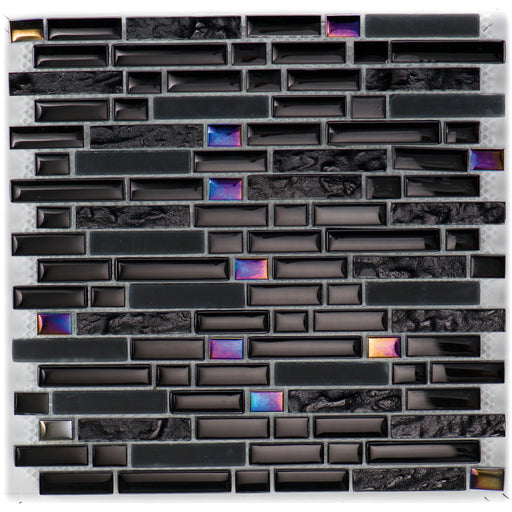 Glasmosaik Black Rainbow Brick - FliesenDeal24 - Fliesen günstig kaufen