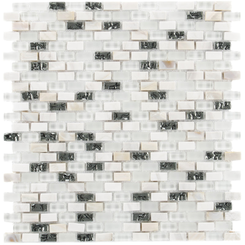 Glas & Mamor Mosaik 5th Avenue White Mix Seashell - FliesenDeal24 - Fliesen günstig kaufen