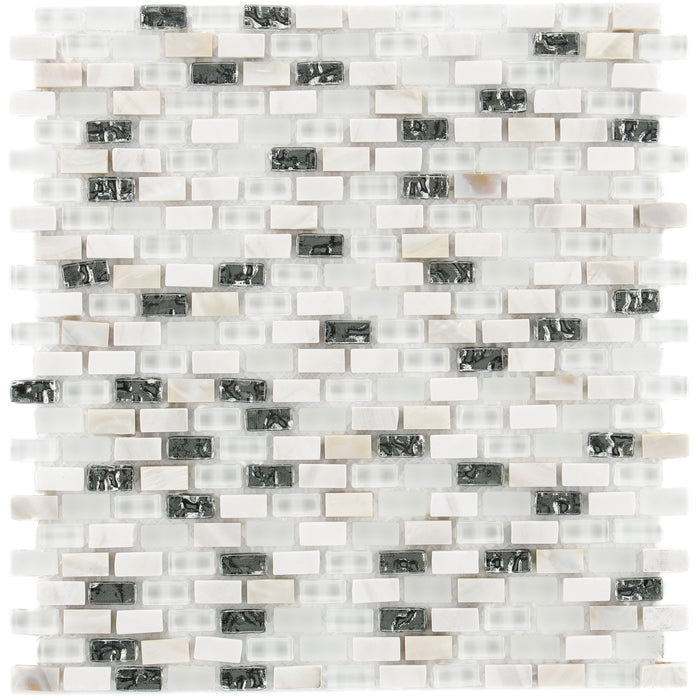 Glas & Mamor Mosaik 5th Avenue White Mix Seashell - FliesenDeal24 - Fliesen günstig kaufen