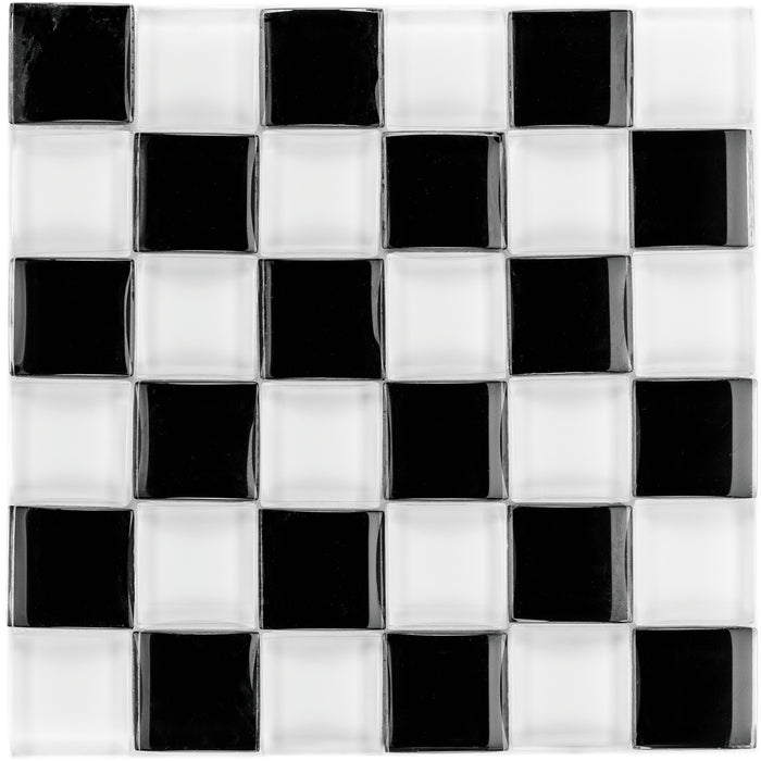 Glasmosaik 3D Black & White - 26cm x 26cm - FliesenDeal24 - Fliesen günstig kaufen