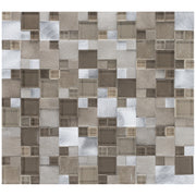 Glas & Metall Mosaik Beige Brushed 3D - FliesenExpress - Fliesen günstig kaufen_4330542086566
