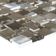 Glas & Metall Mosaik Beige Brushed 3D - FliesenExpress - Fliesen günstig kaufen_4330542086566